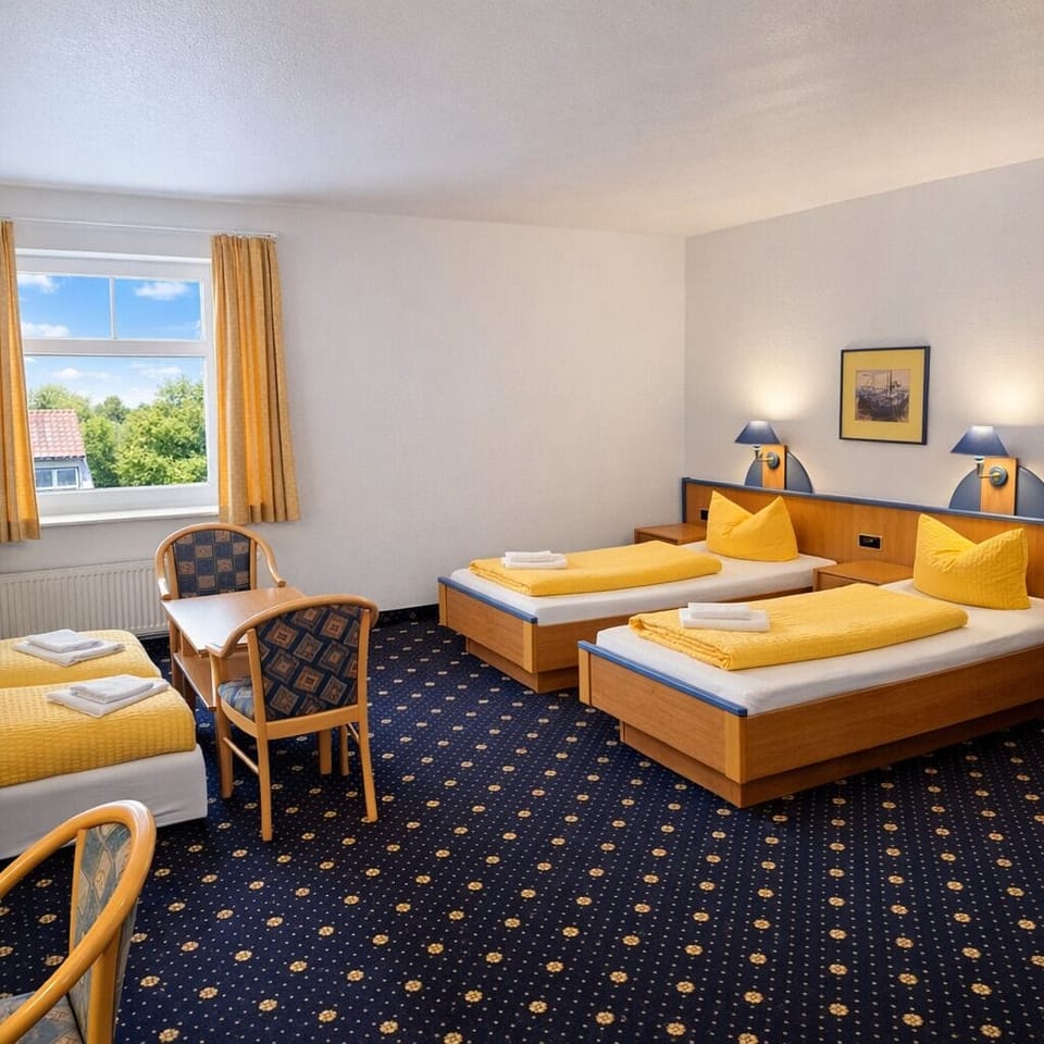 Quadruple Room | Hypo-allergenic bedding, minibar, in-room safe, blackout drapes