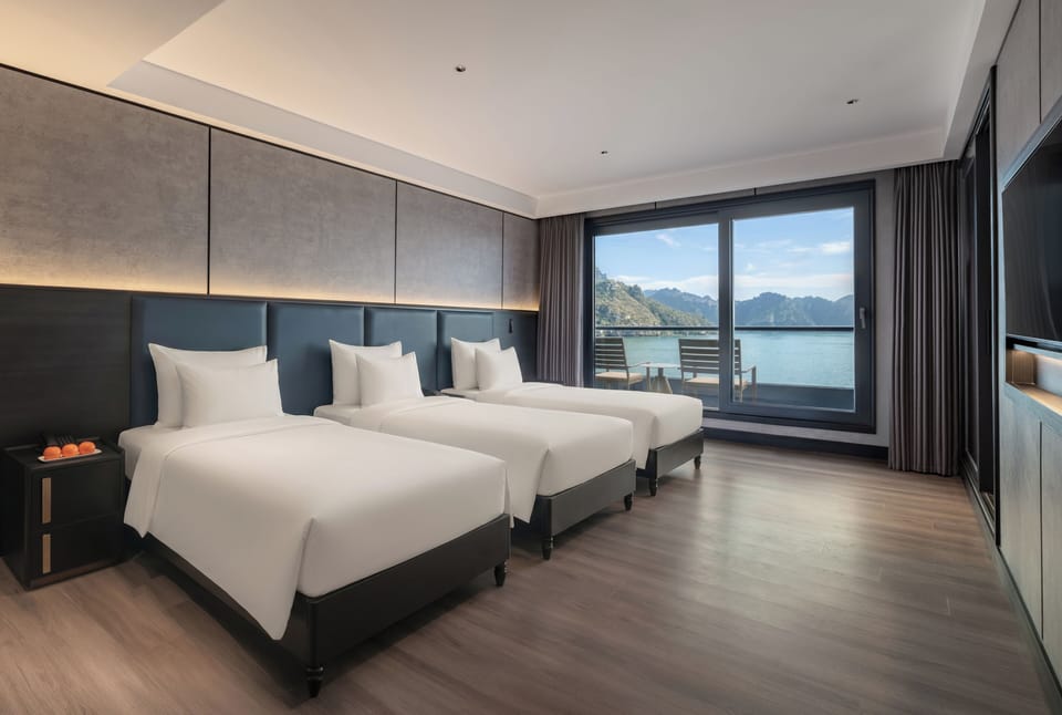 Triple Room, 3 Twin Beds, Balcony | In-room safe, laptop workspace, blackout drapes, soundproofing