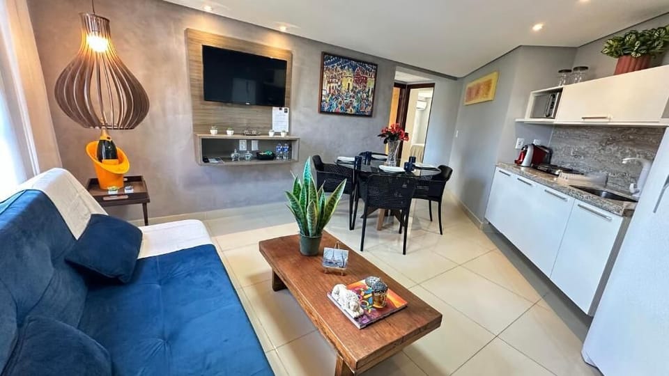Family Apartment, Non Smoking, Pool View | Living area | 43-inch flat-screen TV with digital channels