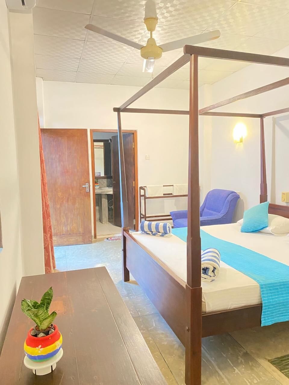 Standard Room, Garden View (With Fan) | In-room safe, desk, soundproofing, iron/ironing board