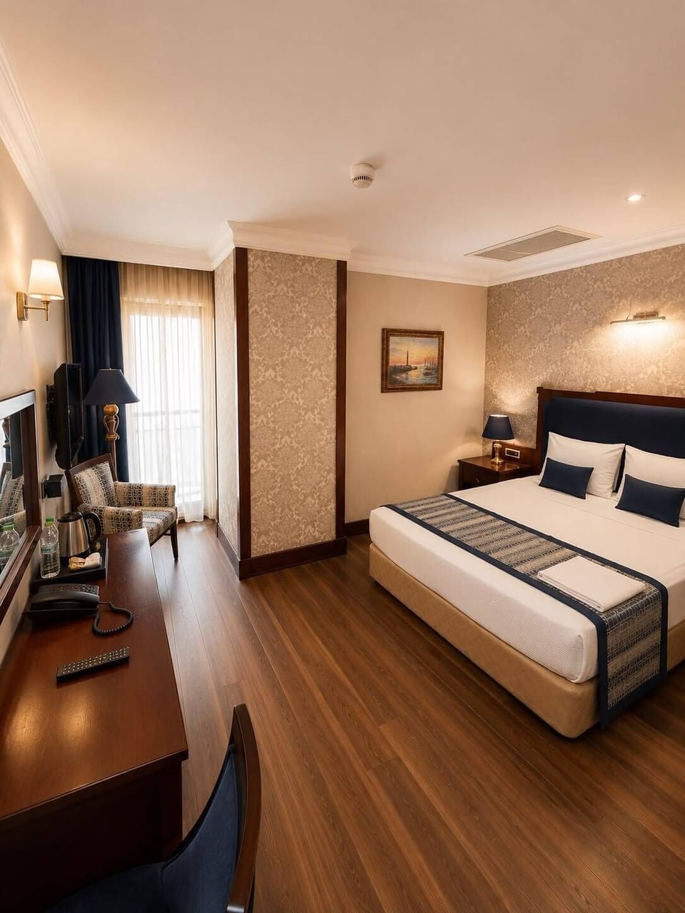 Economy Double Room, Smoking, City View | Premium bedding, minibar, in-room safe, desk