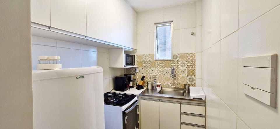 Basic Apartment | Private kitchen | Fridge, microwave, blender, cookware/dishes/utensils