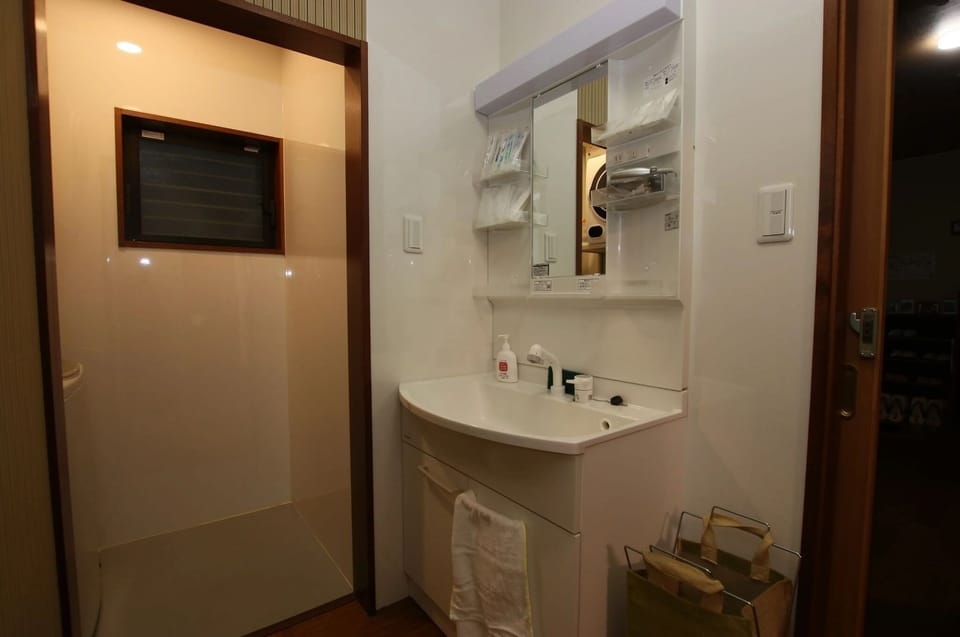 Hair dryer, soap, shampoo