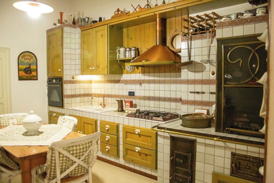 Full-size fridge, microwave, oven, stovetop