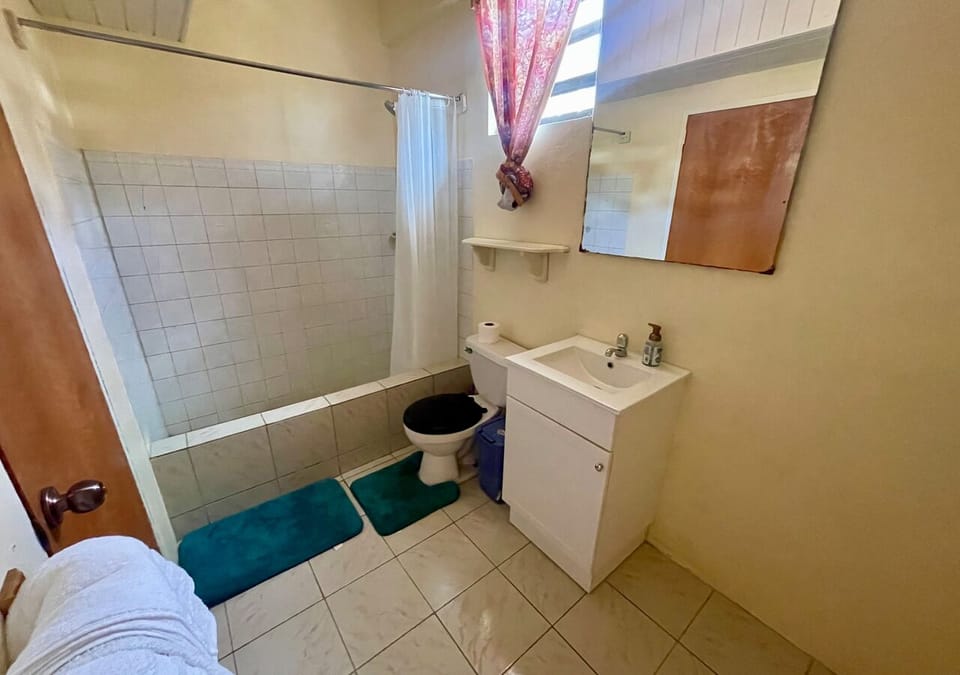 Family Triple Room, Sea View | Bathroom | Shower, towels, soap, toilet paper