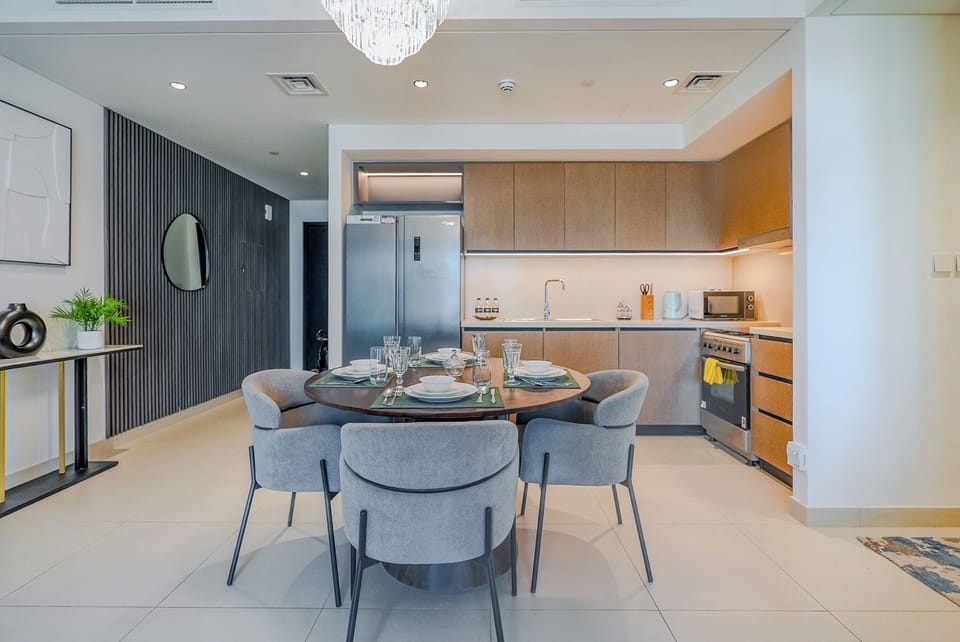 Deluxe Apartment, 2 Bedrooms, Balcony, City View | Private kitchen | Espresso maker
