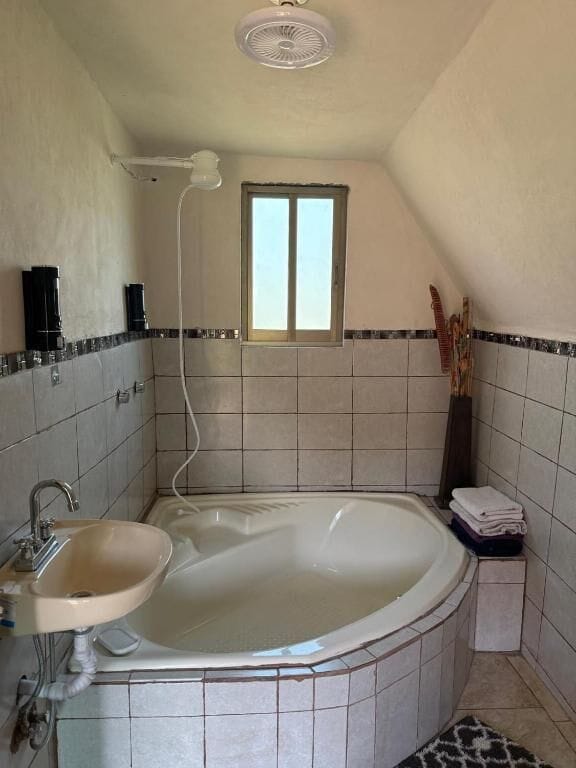 Family Room, Balcony, Mountain View | Bathroom | Bathtub, towels, soap, shampoo