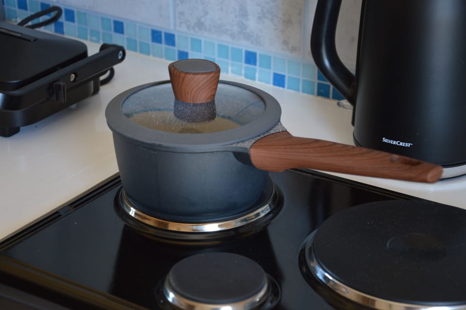 Family Studio | Private kitchen | Fridge, stovetop, coffee/tea maker, electric kettle