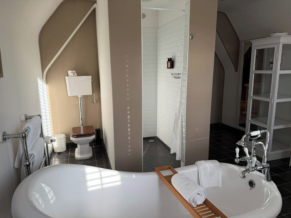 Deluxe Suite, Air conditioning, City View | Bathroom | Bathrobes, slippers