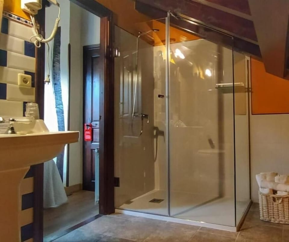 Economic double room attic | Bathroom shower