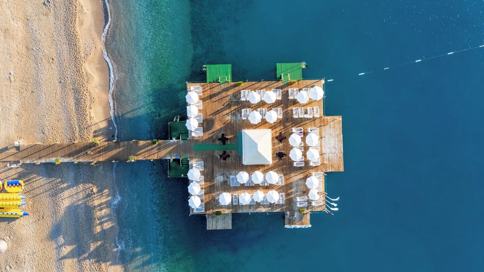 Private beach, sun loungers, beach umbrellas, beach bar