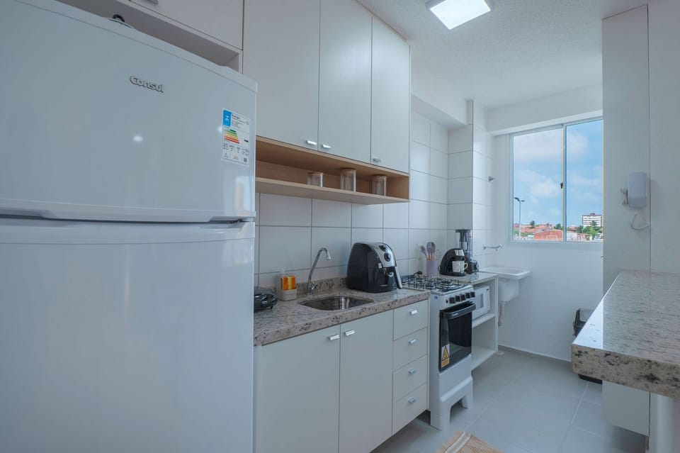 Basic Apartment | Private kitchen | Fridge, microwave, oven, stovetop