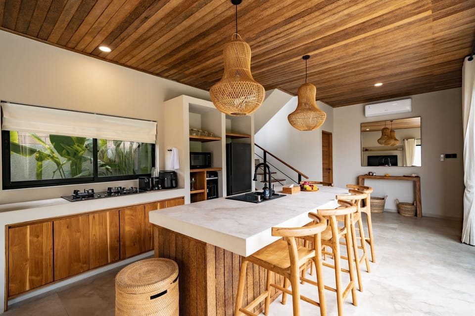 Deluxe Villa, 2 Bedrooms, Patio, Pool View | Private kitchen | Fridge, microwave, stovetop, coffee/tea maker