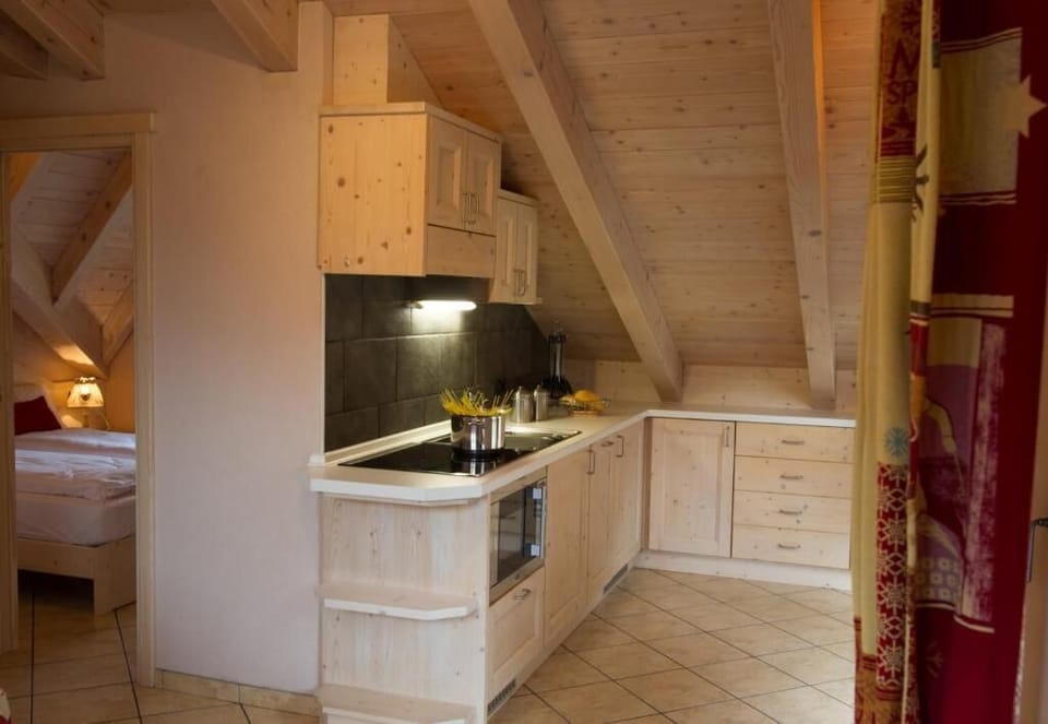 Superior Apartment, Balcony, Mountain View | Private kitchen | Electric kettle