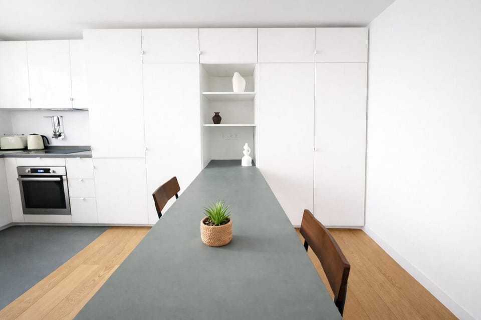 Apartment | Private kitchen | Fridge, microwave, oven, stovetop