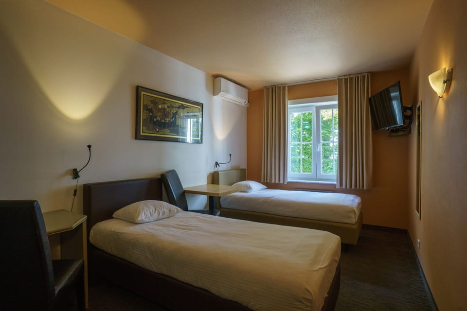 Twin Room | Desk, iron/ironing board, free cribs/infant beds, rollaway beds
