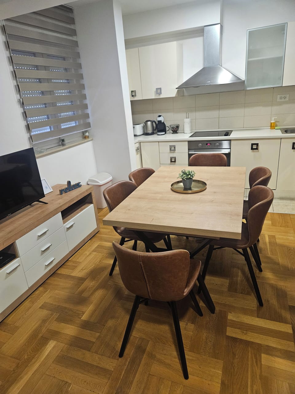 Standard Apartment, Beach View | Private kitchen | Coffee/tea maker, electric kettle, highchair