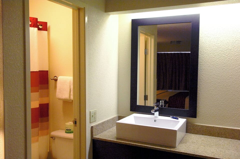 Eco-friendly toiletries, hair dryer, towels