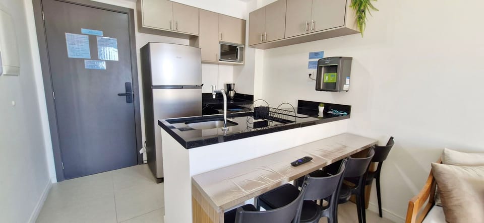 Basic Apartment | Private kitchen | Fridge, microwave, coffee/tea maker, blender