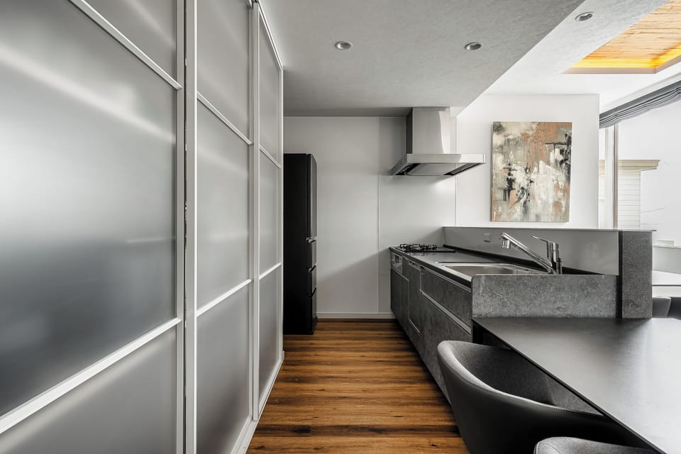 Apartment | Private kitchen | Fridge, microwave, stovetop, toaster