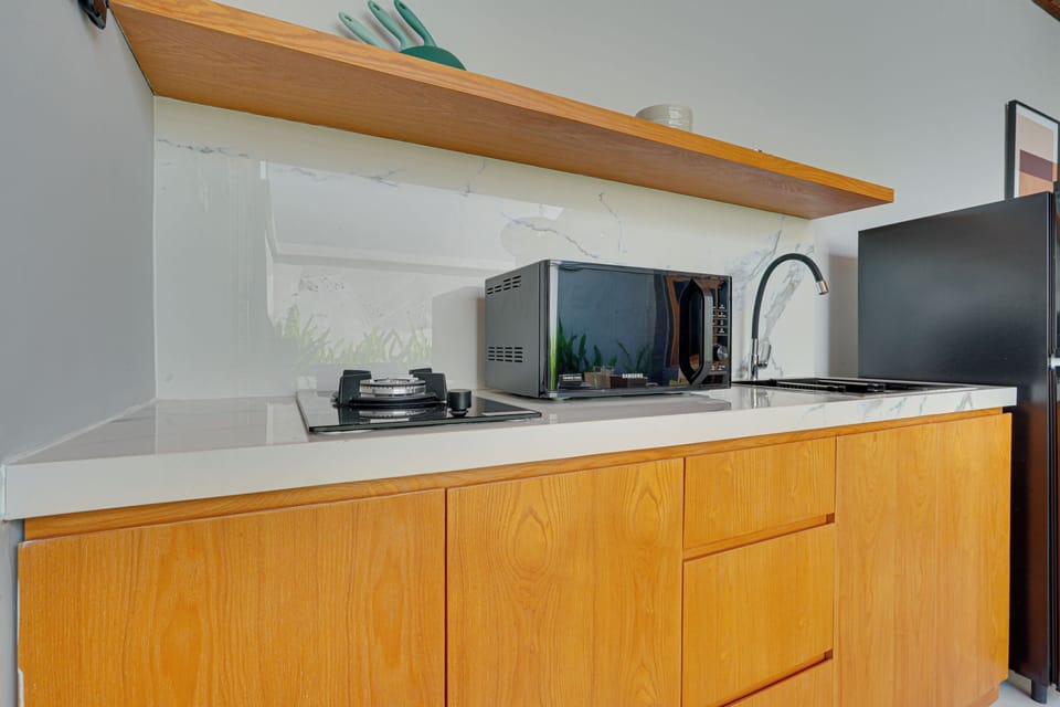 Villa, Pool View | Private kitchen | Electric kettle, dining tables