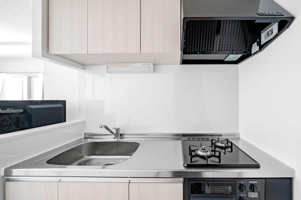 Apartment | Private kitchen | Fridge, microwave, stovetop, rice cooker