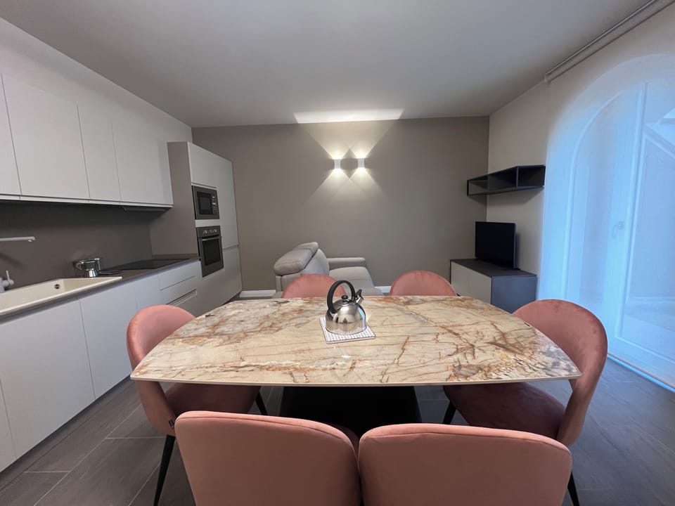 Deluxe Apartment, Hill View | Private kitchen | Full-size fridge, microwave, oven, stovetop