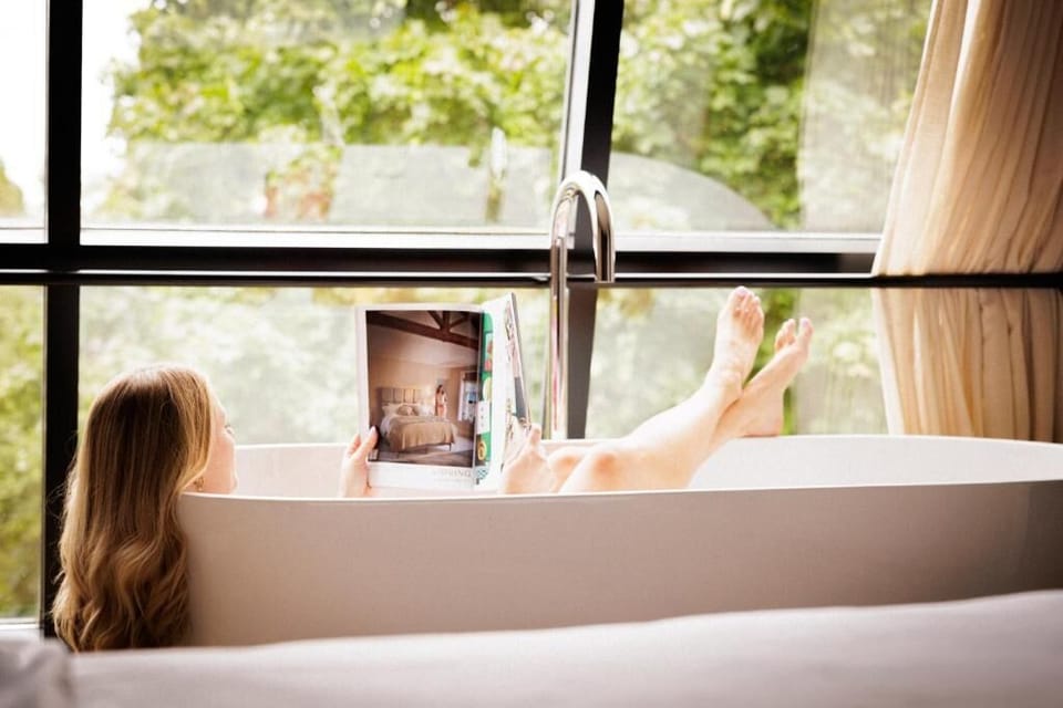 Luxury Double Room, Garden View | In-room safe, desk, laptop workspace, blackout drapes