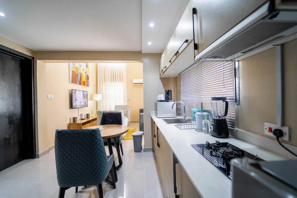 Economy Apartment, Balcony, City View | Private kitchen | Fridge, microwave, oven, stovetop