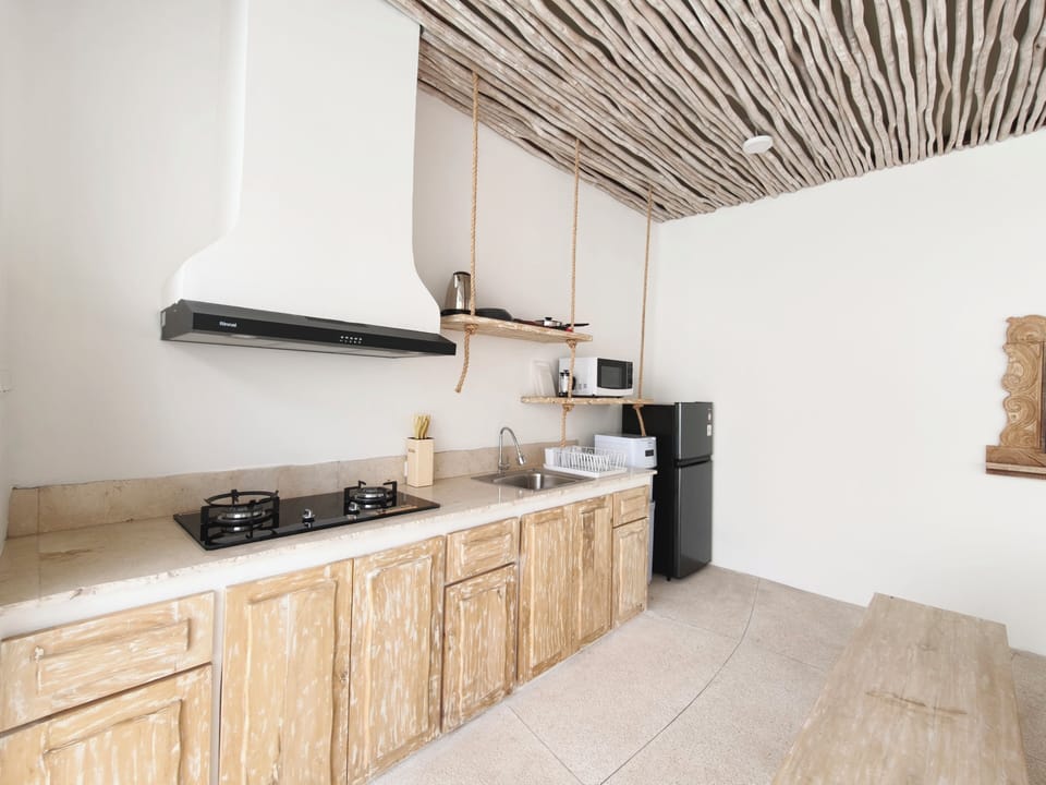 Luxury Villa, 3 Bedrooms, Pool View | Private kitchen | Full-size fridge, microwave, dishwasher, cookware/dishes/utensils