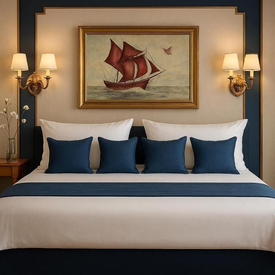 Deluxe Double or Twin Room, Balcony, Sea View | In-room safe, desk, blackout drapes, soundproofing