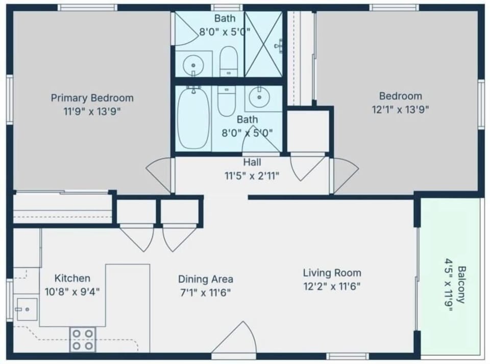 Condo, 2 Bedrooms | Floor plan