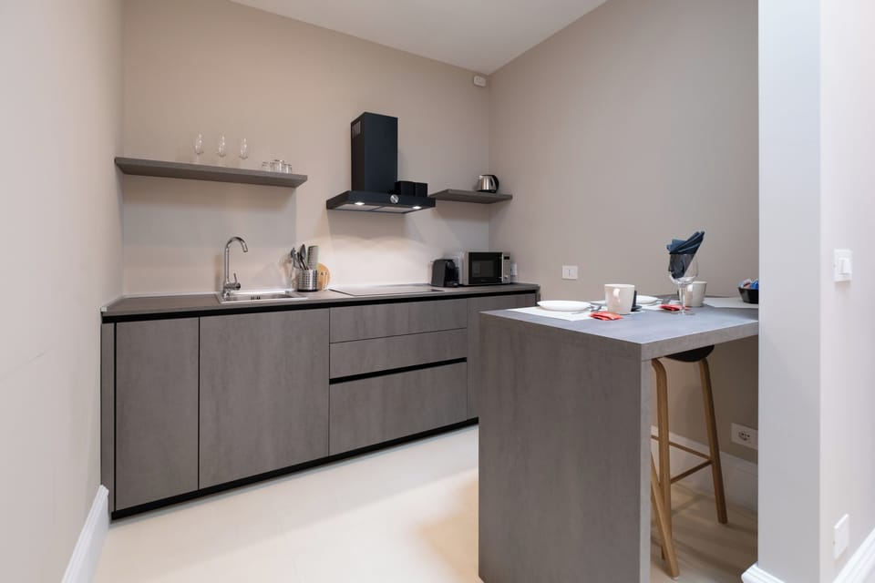 Luxury Apartment, Balcony, City View | Private kitchen