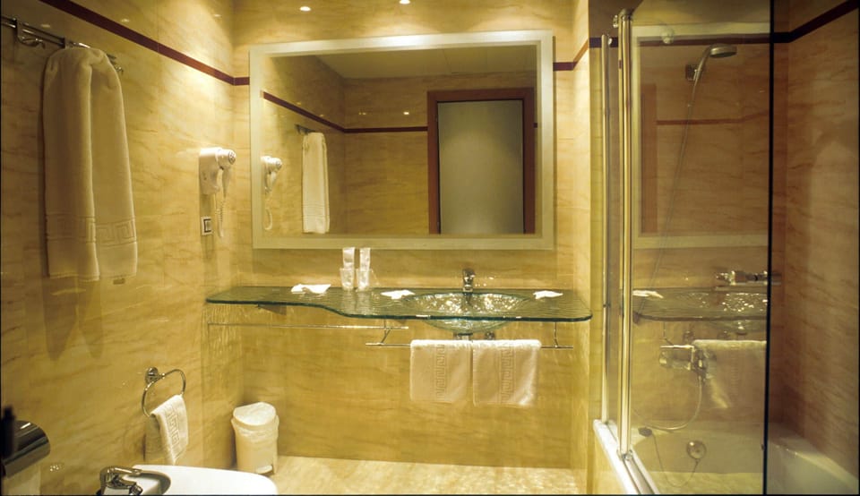 Bathtub, free toiletries, hair dryer, bidet