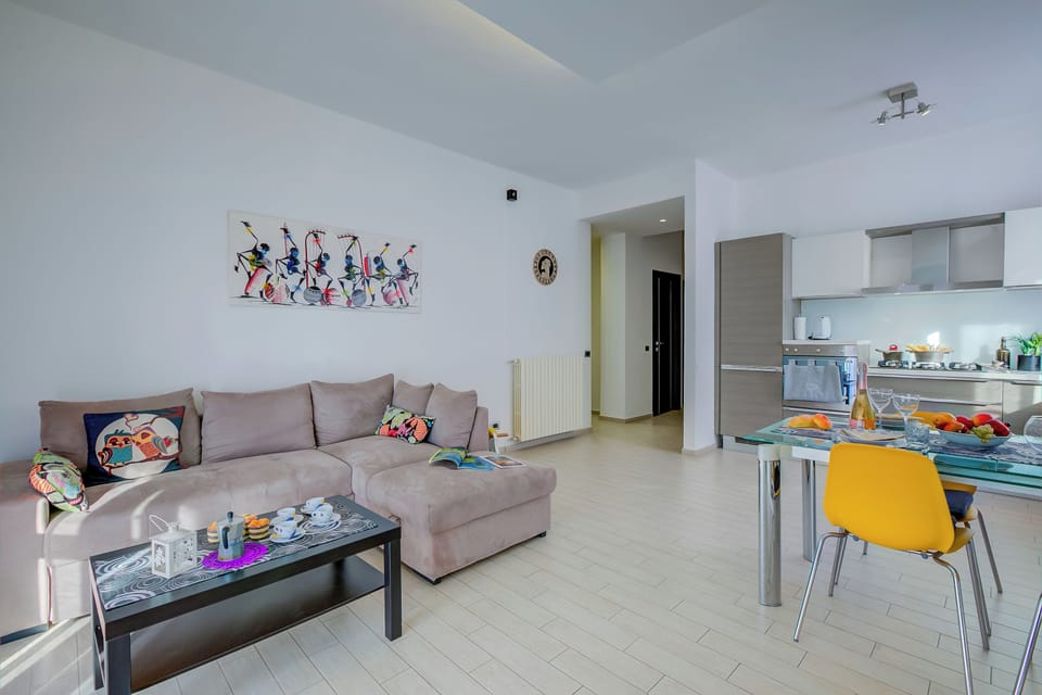 Family Apartment, 2 Bedrooms, Balcony (Asia Apartment Laveno Center) | Living area | Smart TV
