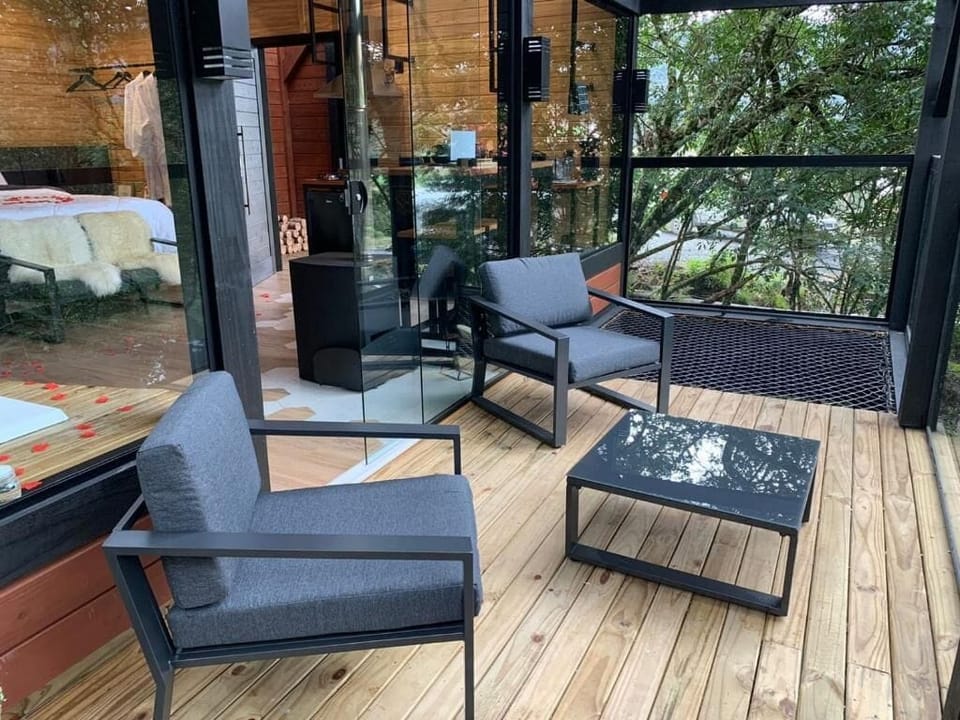 Superior Chalet, Balcony, Garden View | Terrace/patio