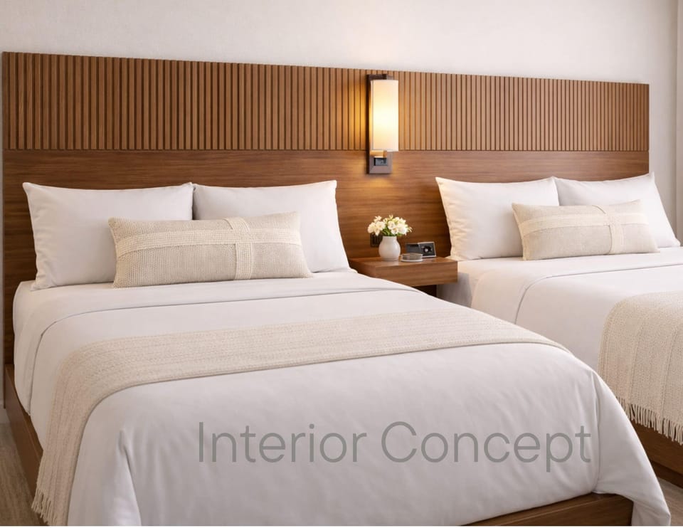 Basic Double Room, 2 Queen Beds, Ocean View | Free WiFi