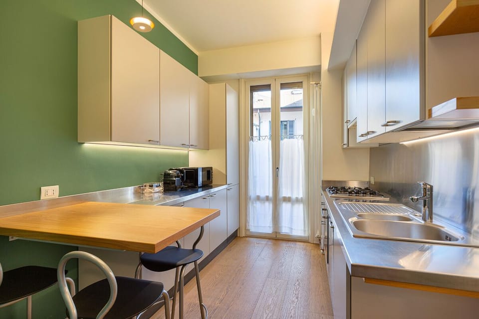 Apartment | Private kitchen | Full-size fridge, microwave, oven, stovetop