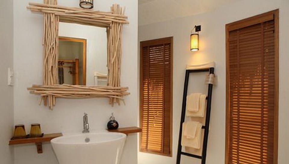 Bathroom | Shower, hair dryer, slippers, towels