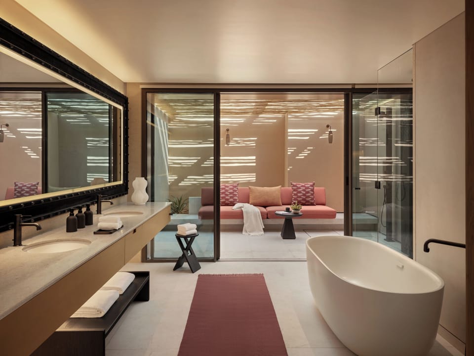Eco-friendly toiletries, hair dryer, bathrobes, slippers