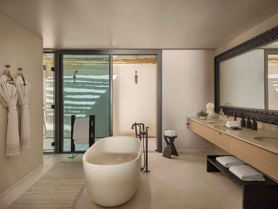 Villa, 2 Bedrooms, Private Pool | Bathroom | Eco-friendly toiletries, hair dryer, bathrobes, slippers