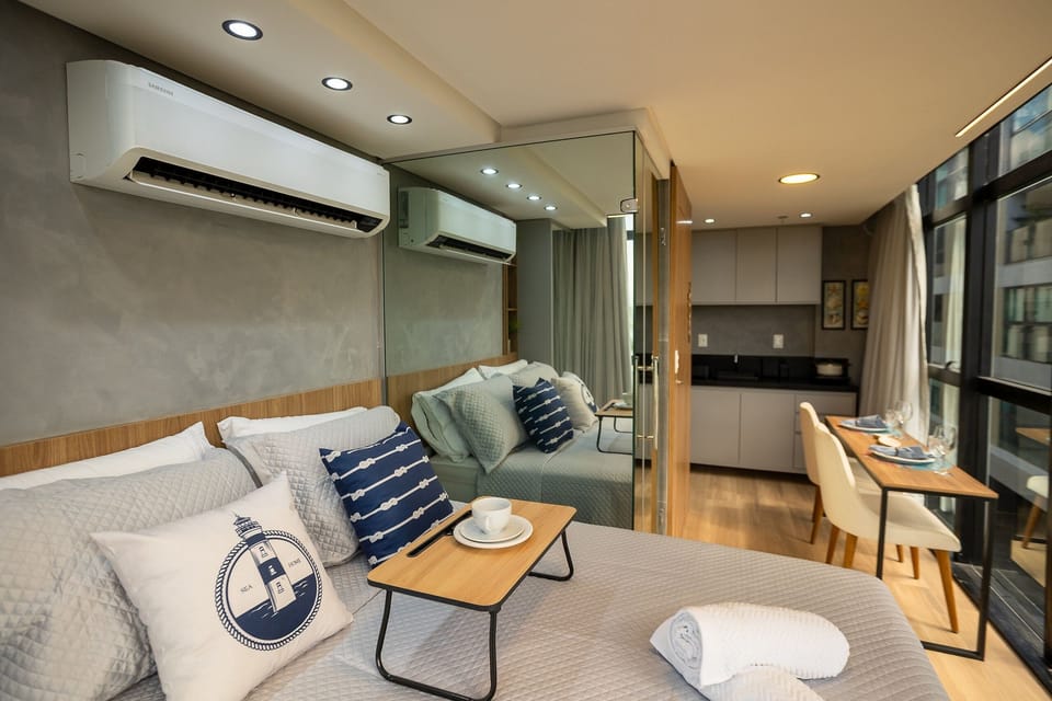 Panoramic Apartment | Living area | 40-inch TV with digital channels