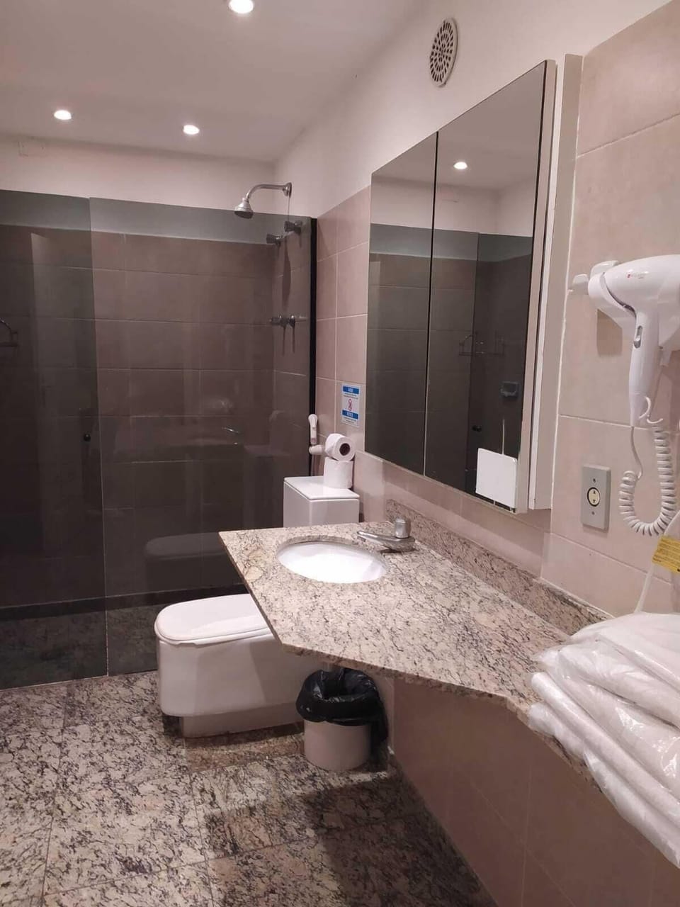 Standard Studio Suite | Bathroom | Shower, hair dryer, towels