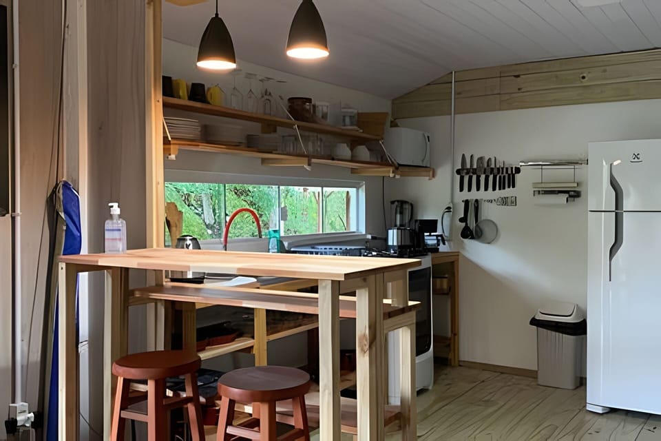 Family Villa | Private kitchen | Fridge, microwave, oven, stovetop