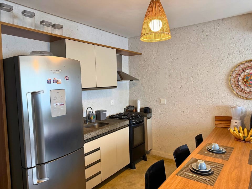 Villa | Private kitchen | Fridge, microwave, oven, stovetop
