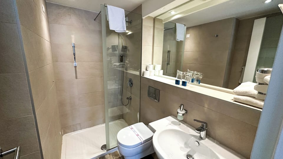Standard Double or Twin Room, Balcony | Bathroom | Shower, free toiletries, hair dryer, towels