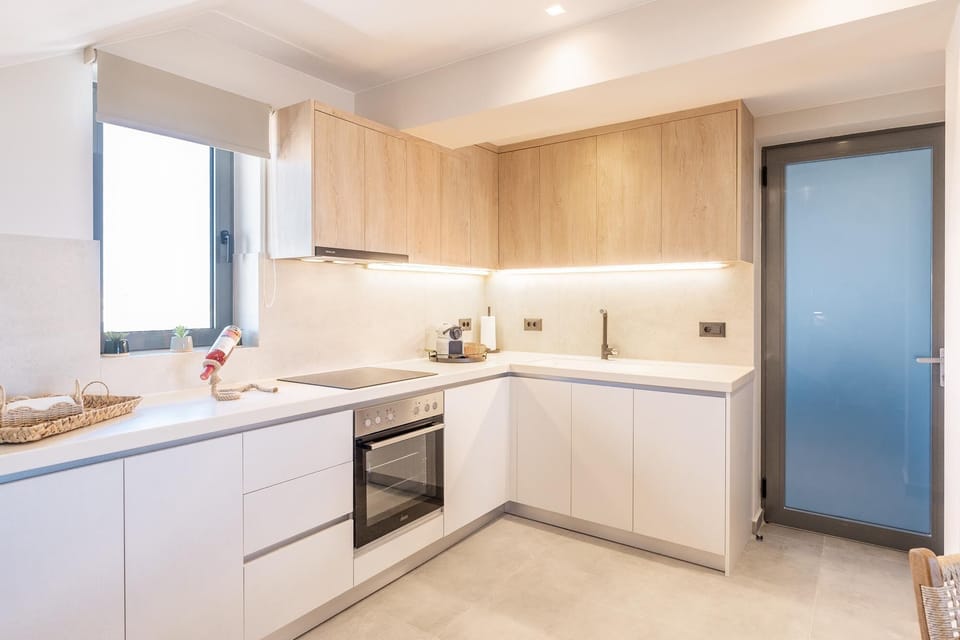 Maisonette with Sea View | Private kitchen | Fridge, oven, stovetop, espresso maker