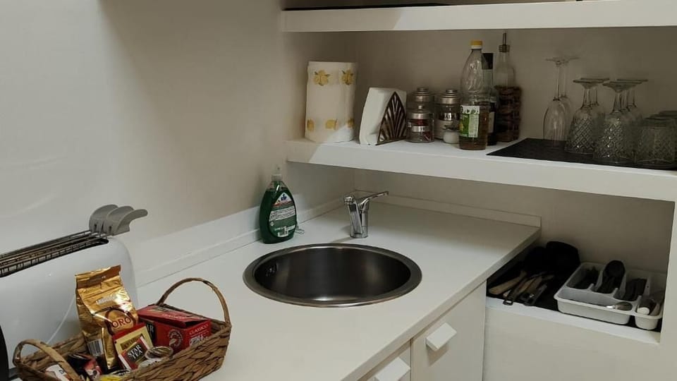 Shared fridge, microwave, toaster
