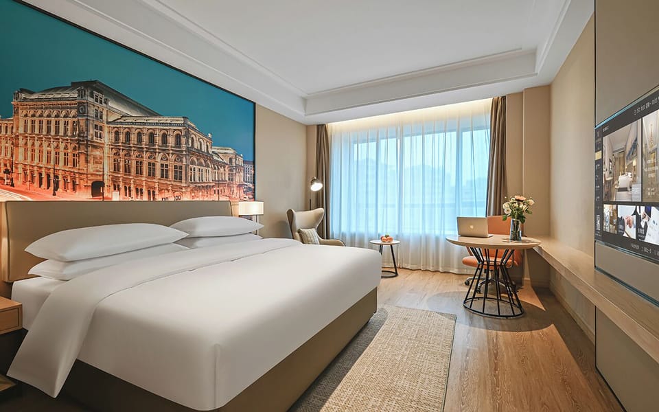 Luxury Double Room, City View | Hypo-allergenic bedding, down comforters, pillowtop beds, minibar