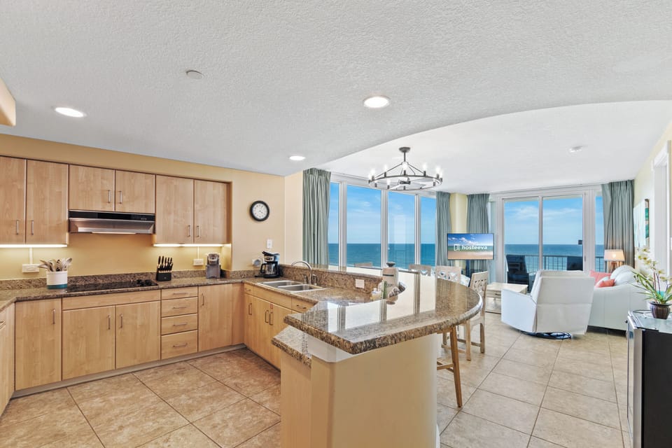 Signature Condo, 3 Bedrooms, Balcony, Beach View | Private kitchen | Coffee/tea maker, fridge, microwave, oven